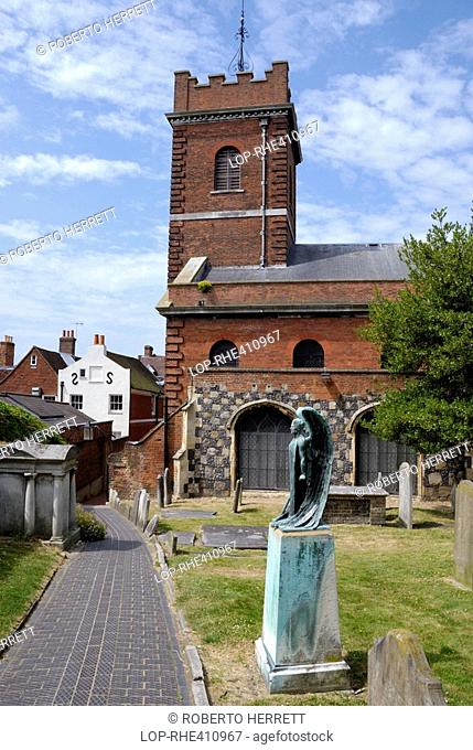 England, Surrey, Guildford, Holy Trinity Church in Guildford. The church contains the notable tomb of George Abbot 1562-1633 Archbishop of Canterbury and...