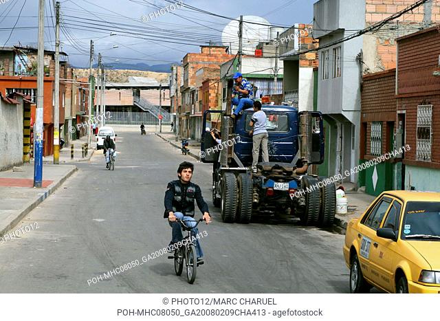 La Ciudad Bolivar, in Bogota, one of the poorest area of the town. Most of people here sought refuge in response to the FARC violences. February 2008