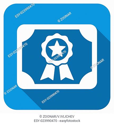 Certificate Longshadow Icon