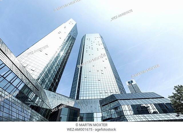 Germany, Hesse, Frankfurt, Deutsche Bank Twin Towers