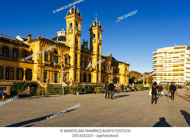 The City Hall, former casino built in 1887, San Sebastian, Gipuzkoa, Donostialdea, Basque Country, Spain, Europe