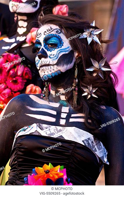 LA CALAVERA CATRINA or Elegant Skull, is the icon of the DAY OF THE DEAD - GUANAJUATO, MEXICO - South America, 31/10/2014