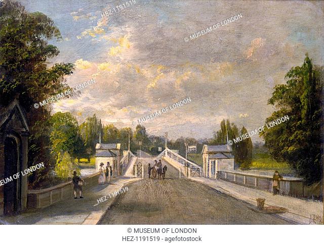 'Richmond Bridge', late 19th century. This views shows the bridge as it was built in 1774-1777 to the design of Kenton Couse and James Paine before it was...