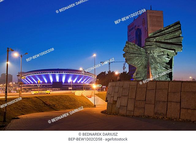 Multipurpose arena complex called `Spodek`. Katowice, Silesian Voivodeship, Poland