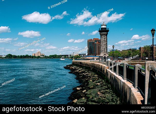 New York City - USA - May 15 2019: Lighthouse park on Roosevelt Island