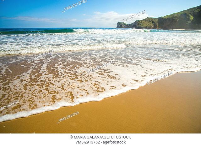 Torimbia nudist beach. Niembro, Asturias, Spain