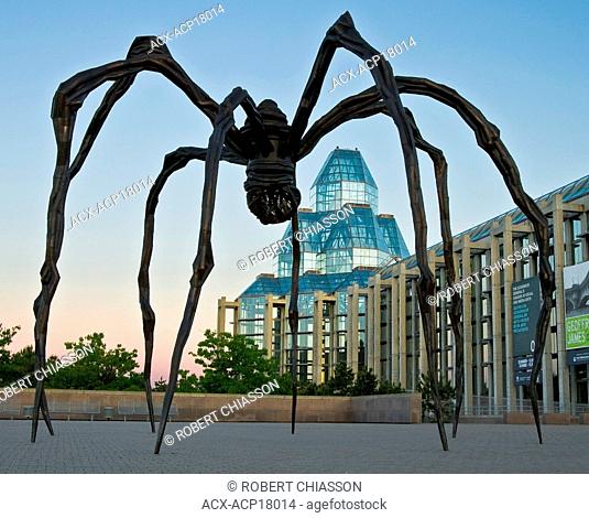 Spider sculpture named Maman outside the National Gallery of Canada in the city of Ottawa, Ontario, Canada