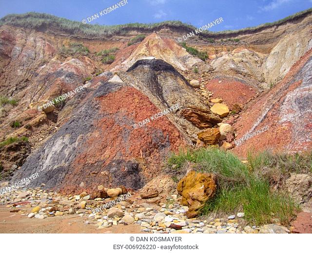 Clay cliffs of Aquinnah at Marthas Vineyard