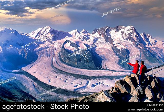 Switzerland. Monte Rosa. Gornergrat glacier