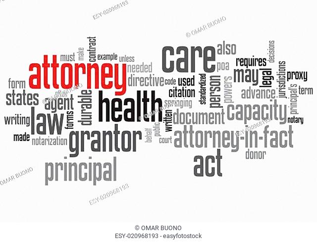 Attorney Concept Design Word Cloud on White Background