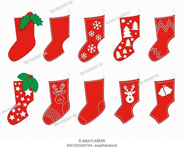 Christmas socks vector