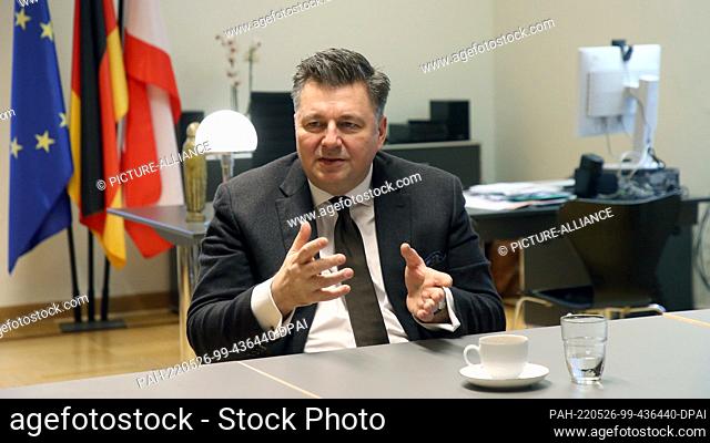 24 January 2022, Berlin: Andreas Geisel (SPD), Senator for Urban Development, during a dpa interview in his office at the Senate Department for Urban...