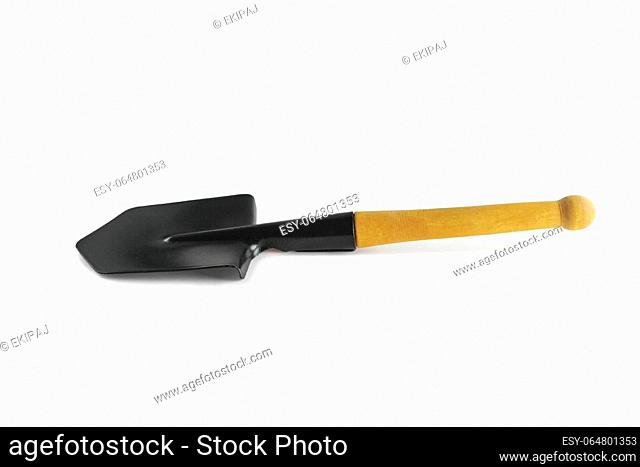 Black sapper blade. Close-up. Isolated on white background