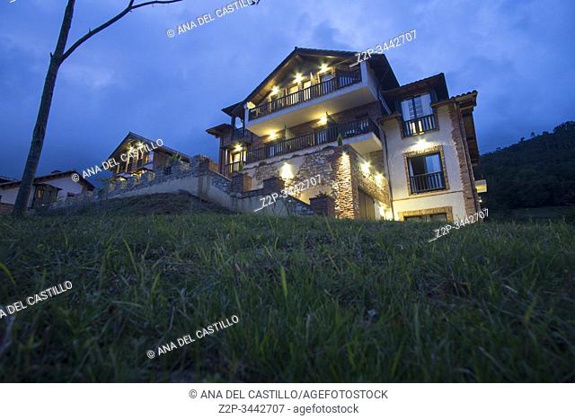 Beceña Asturias Spain on September 9, 2019 Cerro La Nina hotel resort in the mountains