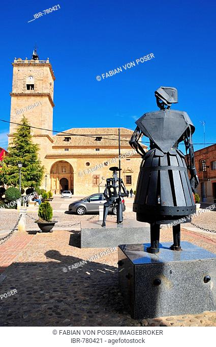 Don Quixote and his love Dulcinea del Toboso Monument, El Toboso, Castilla-La Mancha region, Spain