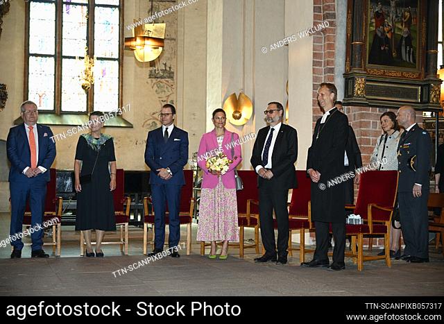 Crown Princess Victoria and Prince Daniel at Rudbeckianska gymnasiet for the school's 400th anniversary celebrations in Vasteras, Sweden, May 24, 2023