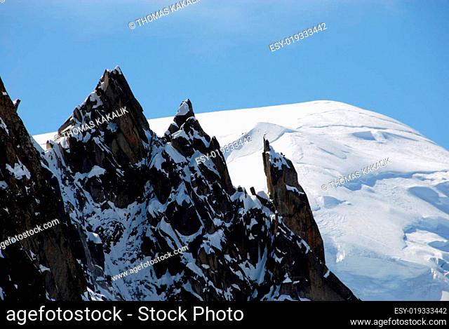 Felsnadeln am Mont Blanc