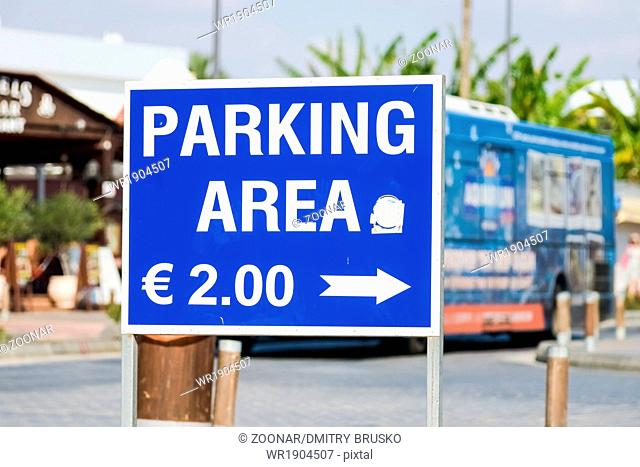 Parking sign in