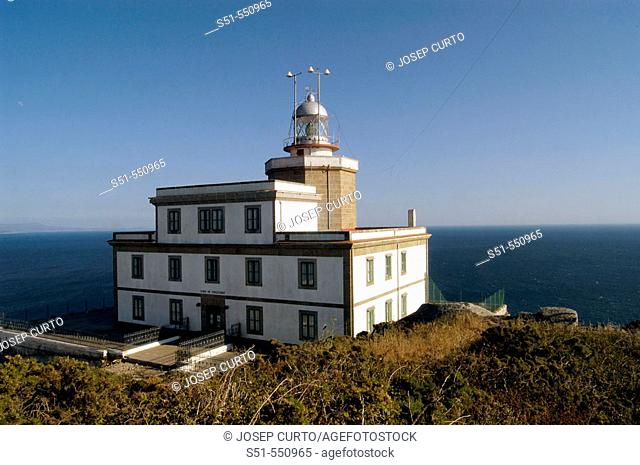 Finisterra lighthouse. Finisterra cape. A Coruña, Galicia, Spain