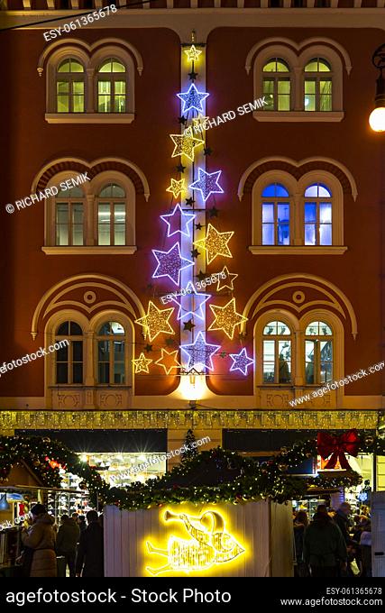 Christmas decoration in Prague, Czech Republic