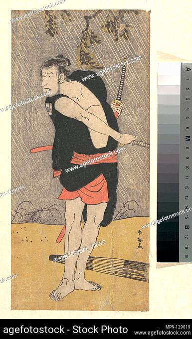 The Actor Ichikawa Komazo II as a Samurai in Fighting Trim. Artist: Katsukawa Shun'ei (Japanese, 1762-1819); Period: Edo period (1615-1868); Date: ca