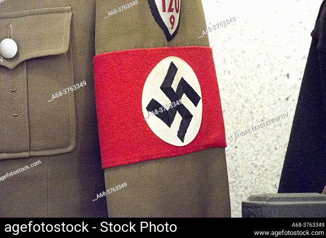 Armband with swastika. Museum of Army History in Vienna. Austria