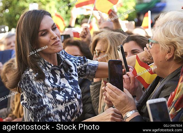 Queen Letizia of Spain visit Ecija on February 6, 2020 in Sevilla, Spain