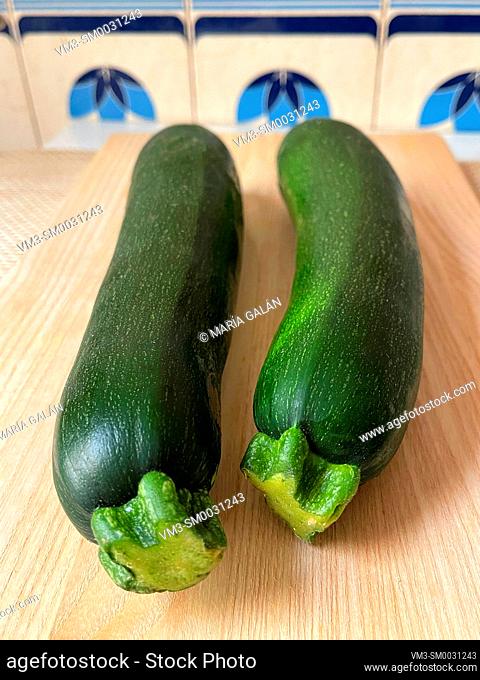 Two courgettes