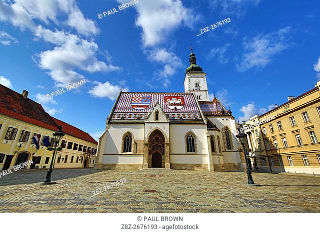 St. Mark's Church in St. Mark's Square in Zagreb, Croatia