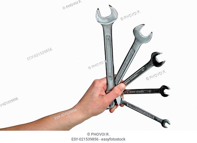 A set of wrenches