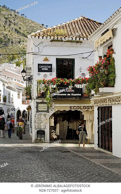 Street, Mijas. Pueblos Blancos ('white towns'), Costa del Sol, Malaga province, Andalucia, Spain