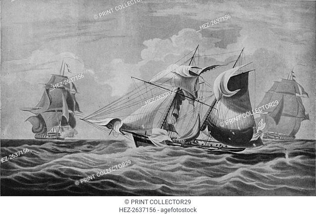 'An Armed Merchant Ship Capture', c1813. Artist: William John Huggins