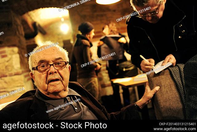 ***FILE PHOTO*** Czech-born writer, film and literary critic and scholar Antonin Jaroslav Liehm celebrates his 90 birthday, on March 13, 2014