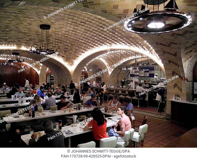 The grand Central Oyster Bar inside Grand Central Terminal train station in New York, USA, 26 July 2017. The station is located in a sea of skyscrapers