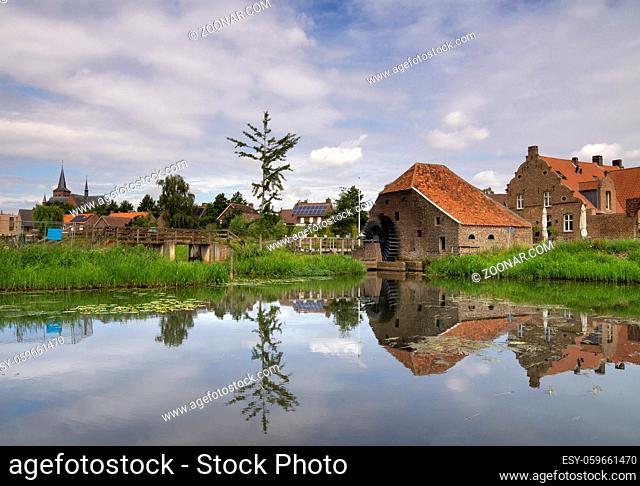 Watermill the Friedesse Molen in Neer along the Neerbeek river in the Dutch village Neer in the province Limburg