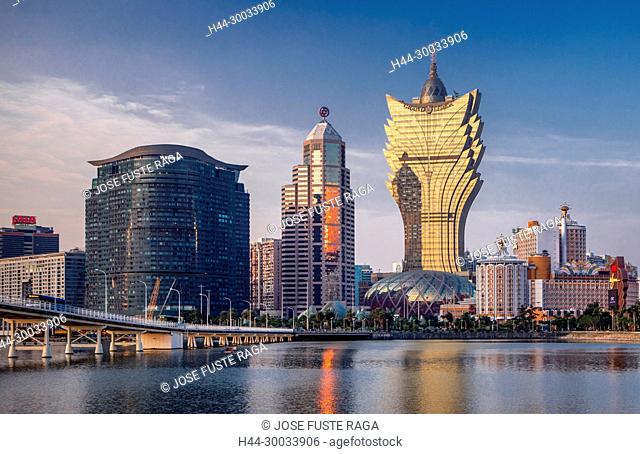 China , Macao City, Cathedral Parish District Skyline