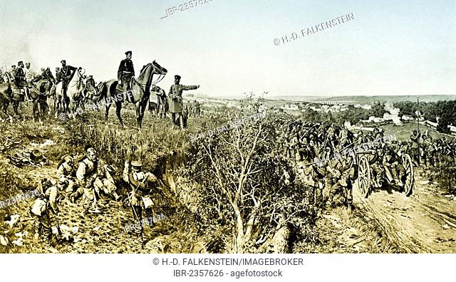 Historical photograph, Helmuth Karl Bernhard Graf von Moltke, Prussian Field Marshal during the siege of Paris, Franco-Prussian War or Franco-German War