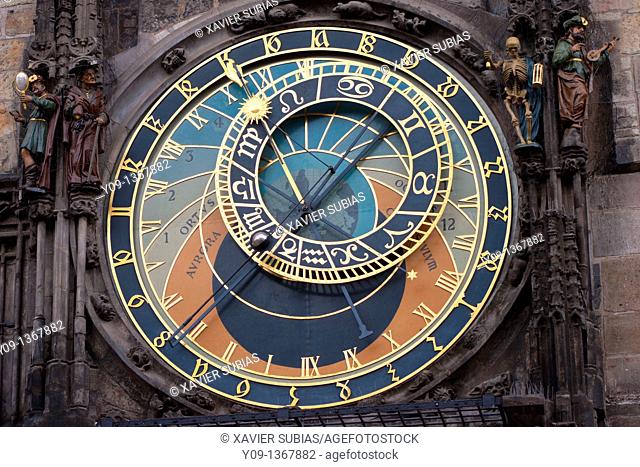 Astronomical clock, Old Town Hall  Prague  Czech Republic