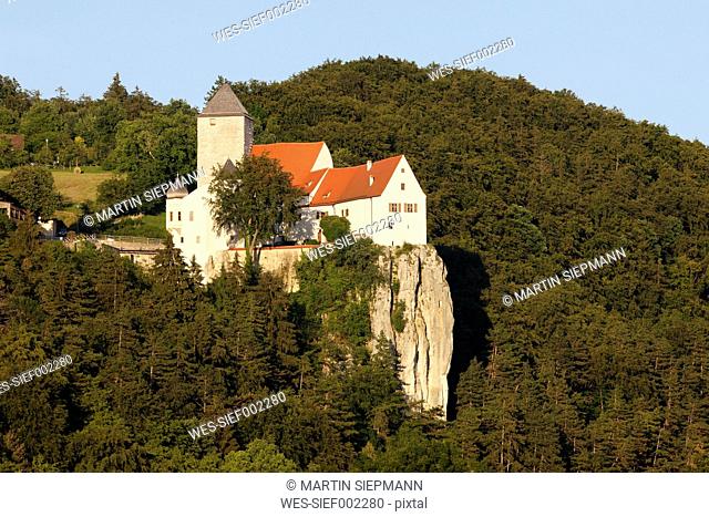 Germany, Bavaria, Lower Bavaria, View of Prunn Castle