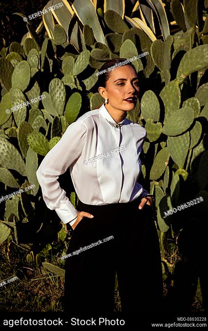 Italian actress, singer, TV presenter and voice actress Serena Rossi during a photo shoot. Rome (Italy), November 13th, 2020