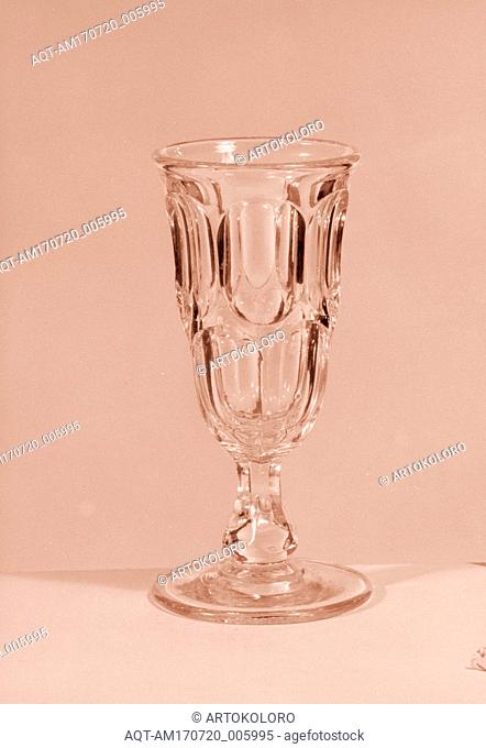 Parfait Glass, 1830â€“70, Made in United States, American, Pressed glass, H. 5 in. (12.7 cm), Glass, With the development of new formulas and techniques