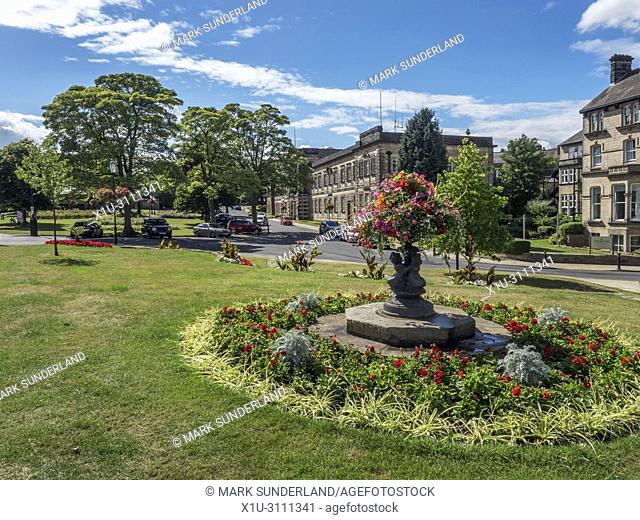 Crescent Gardens and former Council Offices in Harrogate North Yorkshire England