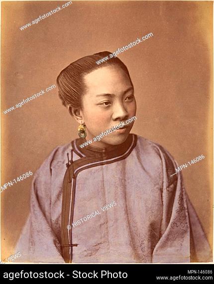 Fille de Shanghai. Artist: Raimund von Stillfried (Austrian, 1839-1911); Date: 1870s; Medium: Albumen silver print from glass negative; Dimensions: 23