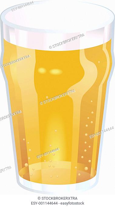 A Nice Pint of Beer Vector Illustration