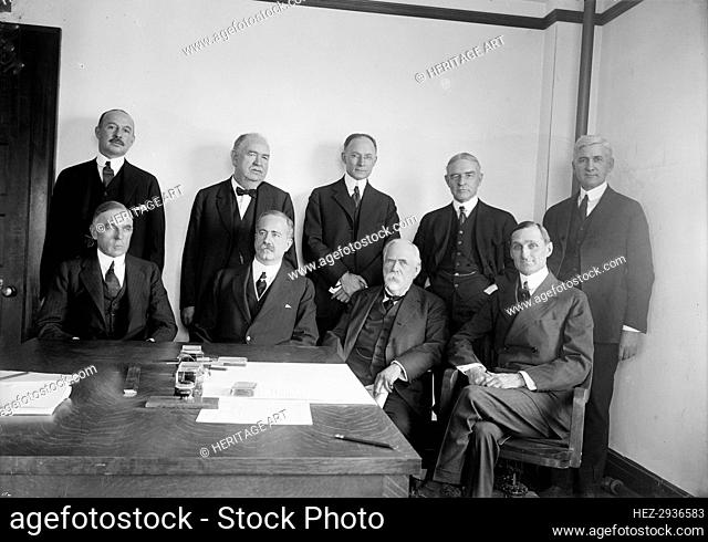 Railway Advisory Board - Standing: Hale Holden; Edward Chambers; Walker D. Hines; John Bart.., 1917 Creator: Harris & Ewing