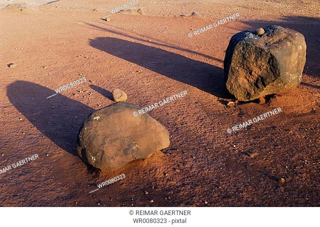 Mars like red landscape in Badlands of Molokai