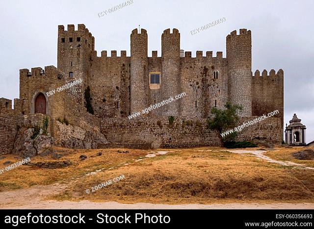 The Castle of Óbidos - well preserved medieval stone building in Western Portugal