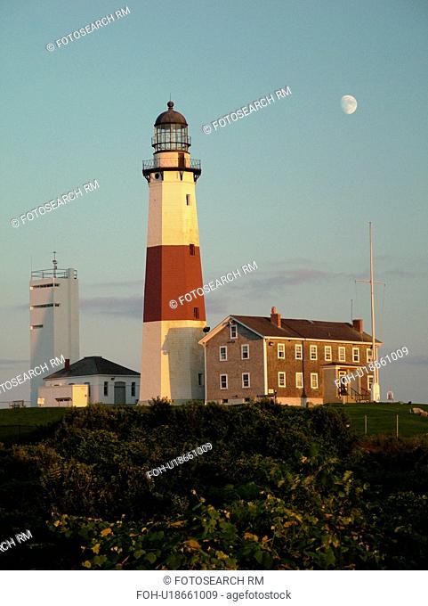 Montauk, NY, New York, Long Island, Atlantic Ocean, Montauk Point Lighthouse ca. 1796