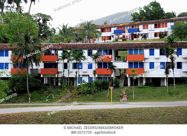 Houses in Las Terrazas, a village cooperative in the nature reserve of the Sierra del Rosario mountain range, Pinar del Rio province, Cuba, Greater Antilles