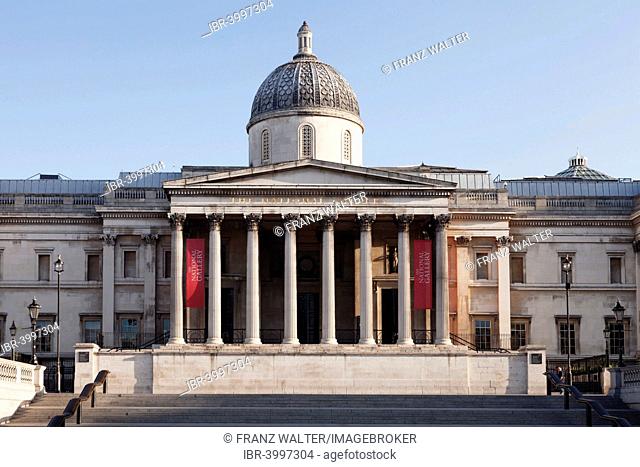National Gallery, Trafalgar Square, London, England, United Kingdom